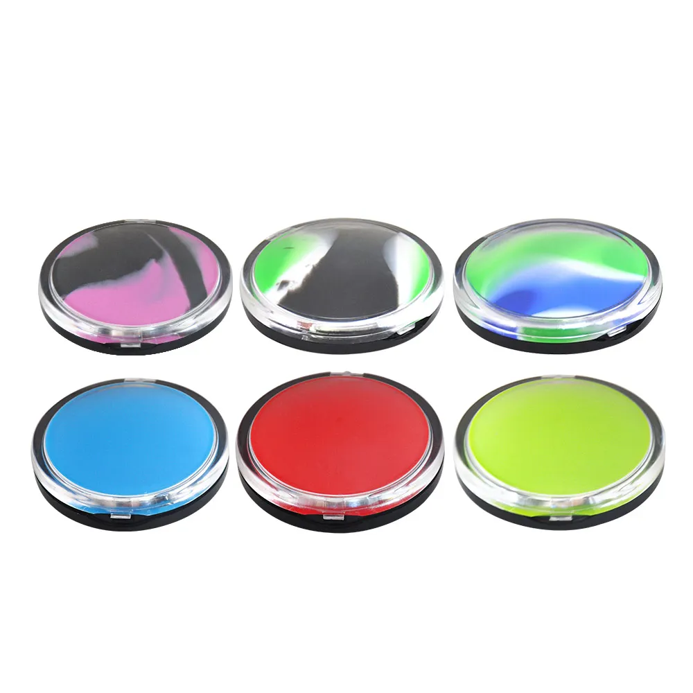 Hoge kwaliteit 8 ml FDA siliconen wax olie pot grote volume niet-stick siliconen wax olie crème pot dab container sleutelhanger draagbare maat