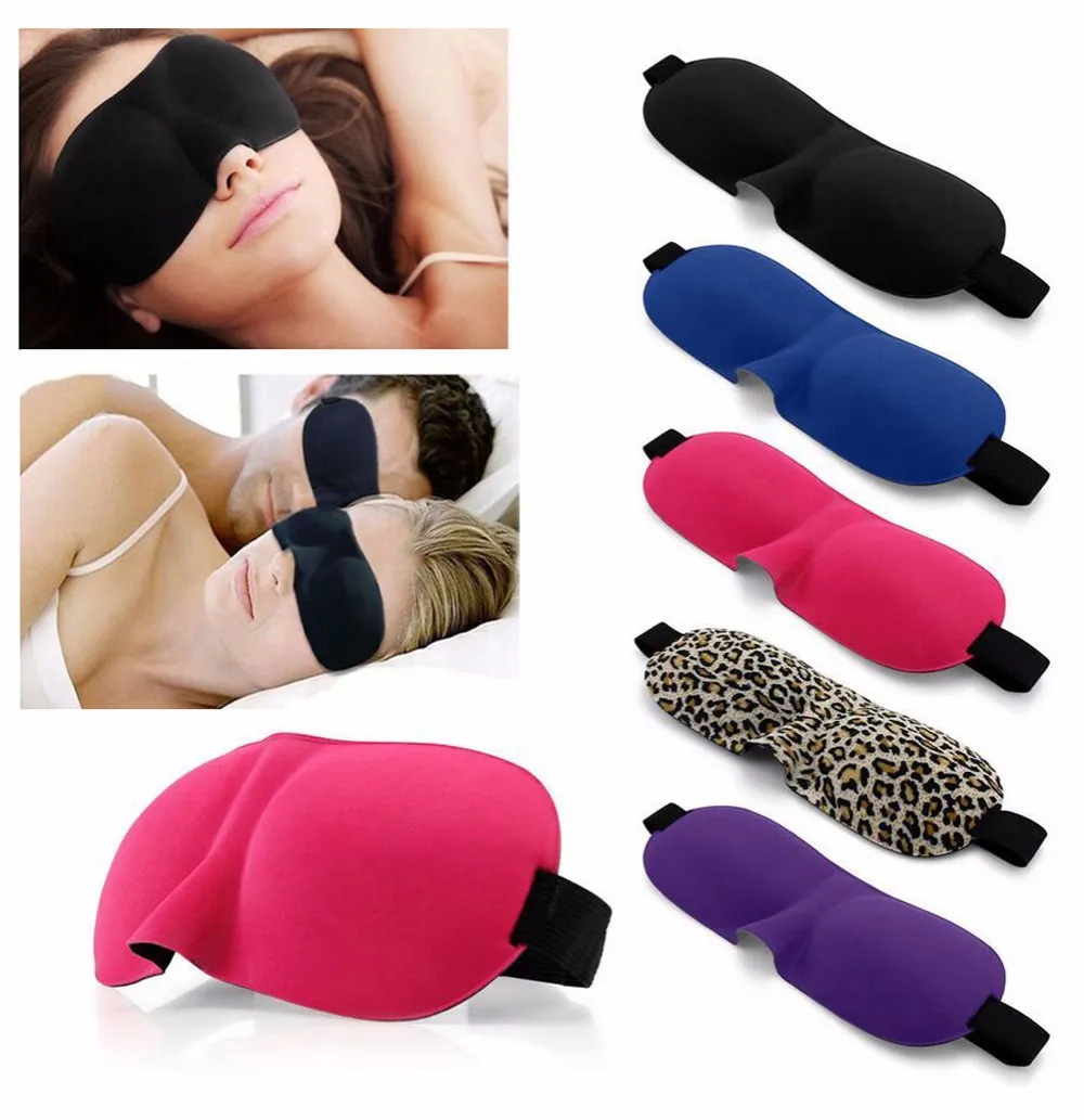 Maschera per dormire per occhi 3D Benda in cotone Soft Eye Shade Copripisolino Benda per dormire Maschere per gli occhi per dormire 3 colori