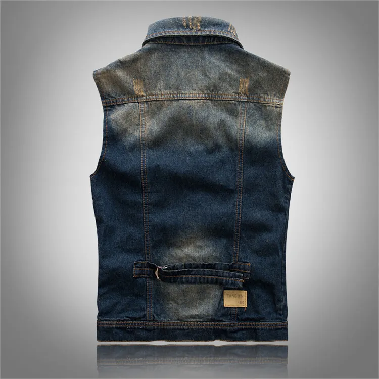 Biker Jeans Gilet Tops Denim Veste Sans Manches Casual Mode Gilets Hommes Vêtements Haute Qualité M L XL XXL XXXL