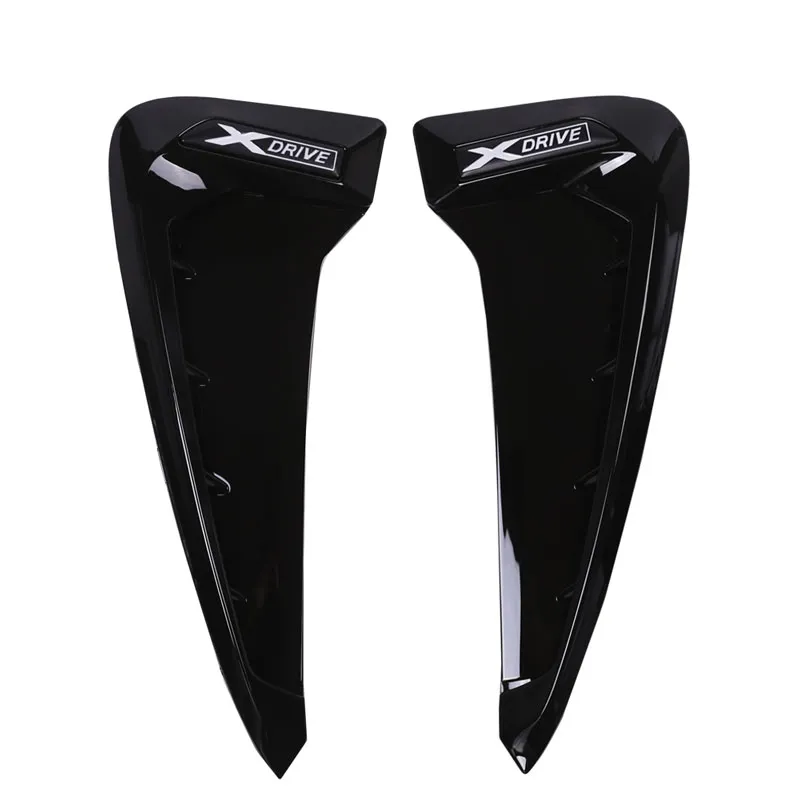 2 pièces ABS voiture avant garde-boue côté évent autocollant couverture garniture voiture-style pour BMW X série X5 F15 X5M F85 requin branchies côté évent Stick324h