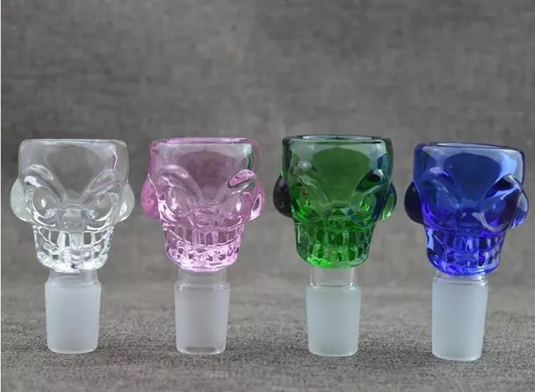 Hopah Color Pasner Bone Head Partihandel Glass Bongs Oil Burner Glass Vattenrör Riggar röker gratis