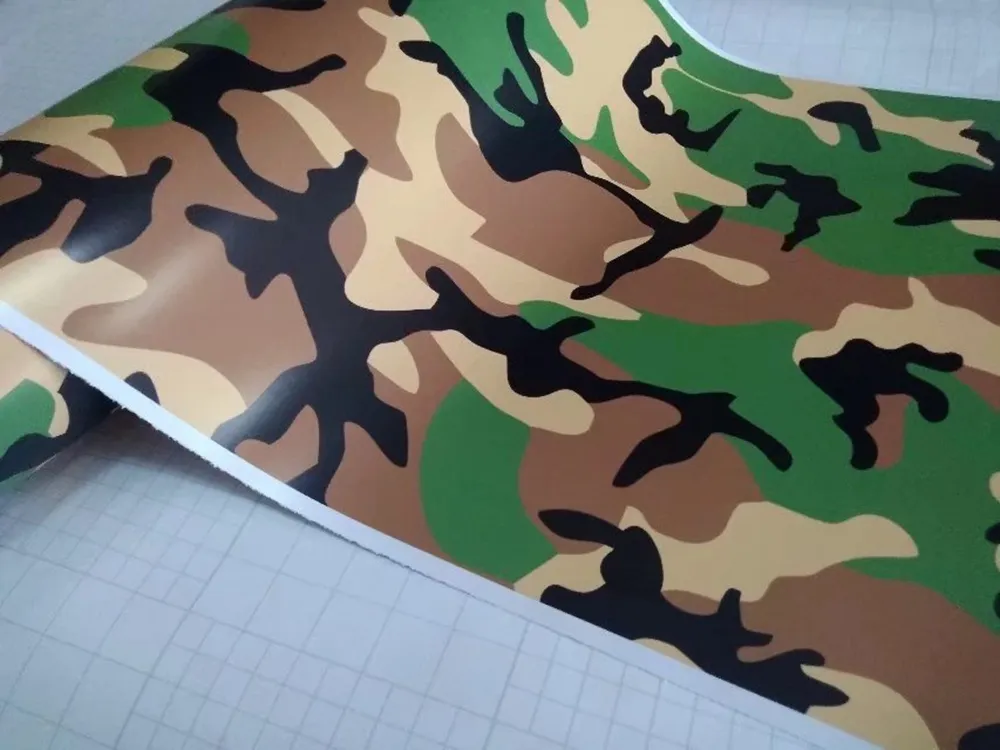Forest Green Camouflage Camo Vinyl för Car Wrap Pixel Camo Sticker Film With Air Release Vehicle Graphic Size152 X 30Mroll4652072