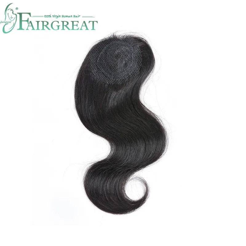 Fairgreat 6 bundles capelli umani Remy onda del corpo diritta con chiusura fasci di capelli umani con chiusura in pizzo capelli umani brasiliani Ext3302276