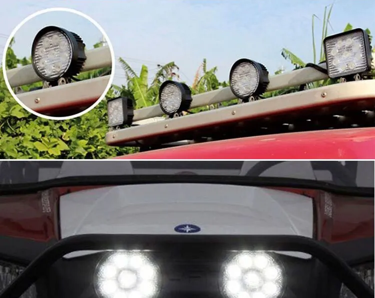 by DHL 27W Car LED Offroad Work Light Bar for Jeep 4x4 4WD AWD SUV ATV Cart Driving Lamp Motorcycle Fog Light7188829