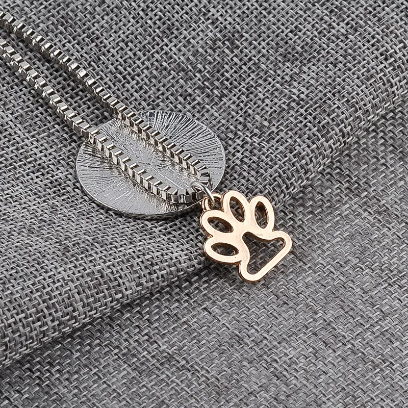 Новый Милый Живой Любви Спасения Надписи Ожерелье Животное Кошка Собака Paw Print Персонализированные ожерелье Для женщин Ювелирные Изделия