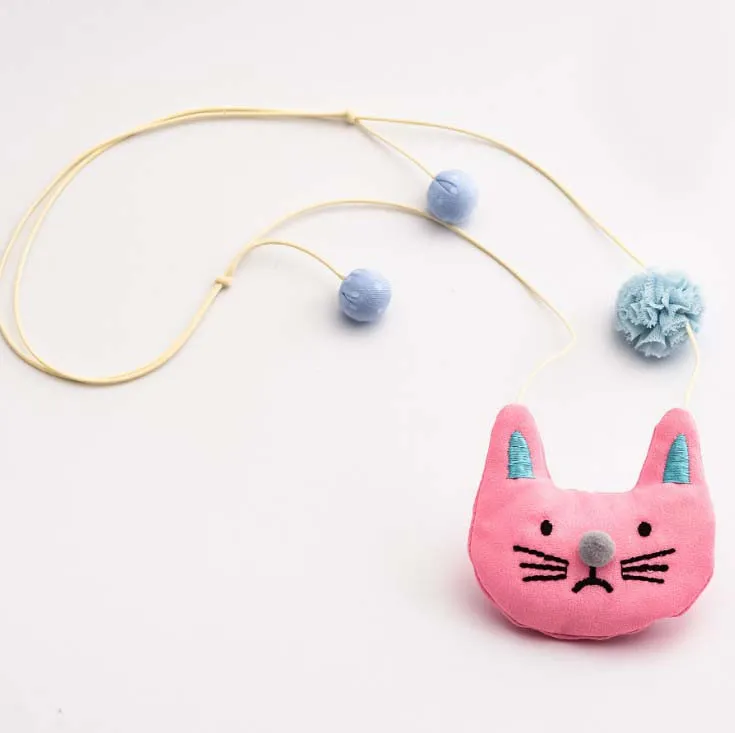 한국어 아기 소녀 고양이 목걸이 만화 거즈 공 어린이 공주 모든 일치 목걸이 동물 스웨터 체인 어린이 액세서리 C3554
