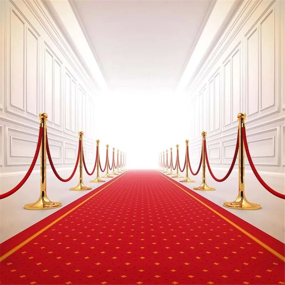 Red Carpet Wedding Backdrop Photography Bright Front Door Indoor Photographic Background Picture Shooting Props Booth Wallpaper Vinyl Cloth