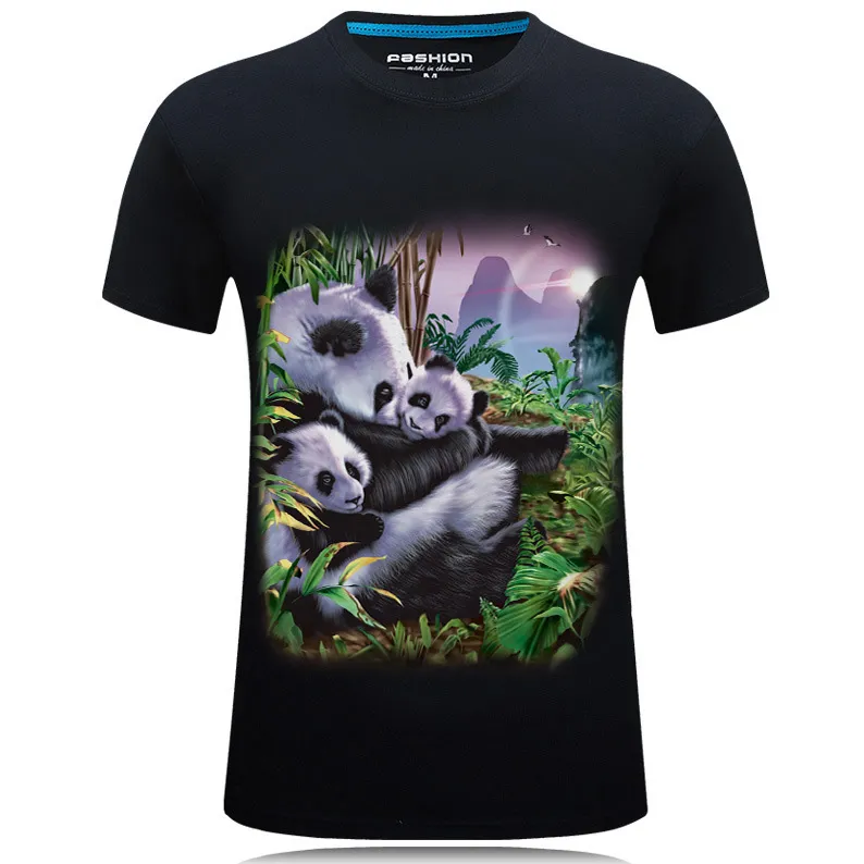 Nova impressão 3D mens designer t-shirts manga curta Panda orangotango t-shirt estéreo personalidade dominadora luxo hip hop t shirt homens