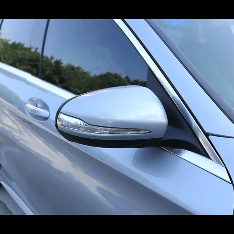 Chrome ABS Auto Esterno Specchio Retrovisore Copertura Trim Per Mercedes Benz Classe C W205 2014-19 Classe E W213 2016-18 GLC X253 2016-18235N