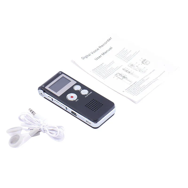 New Rechargeable 8GB Digital Audio Sound Voice Recorder Dictaphone MP3 Player High Quality Mini Digital USB Voice Recording Pen