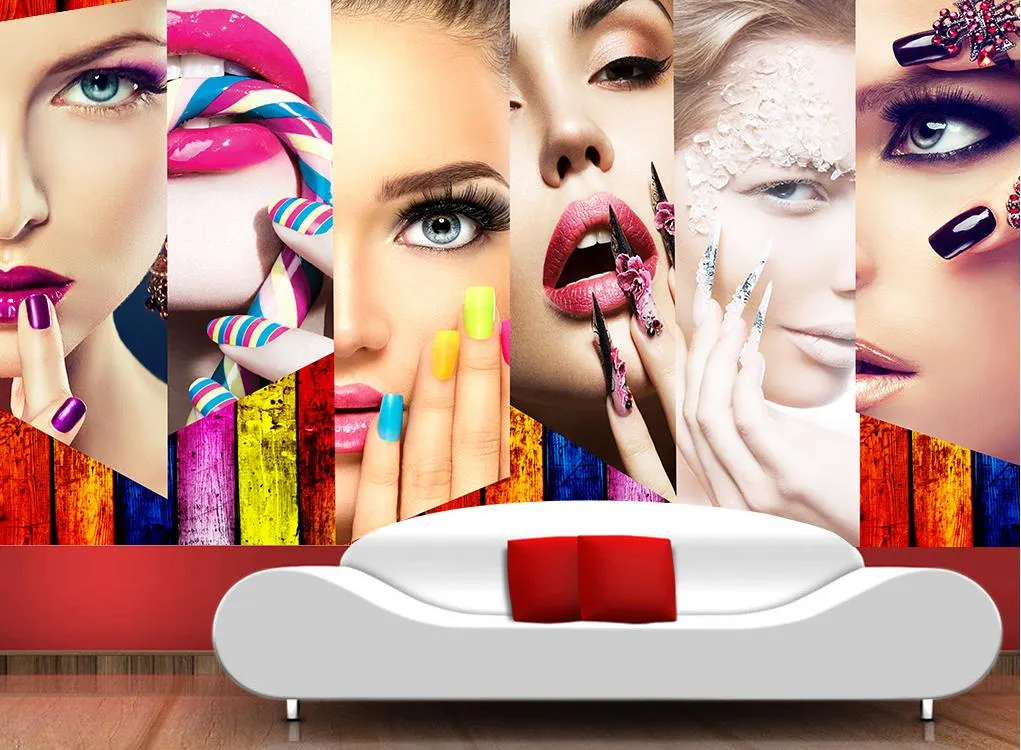 Custom 3D-foto tapet makeup tapet för väggar 3 d vardagsrum skönhetssalong soffa TV bakgrund 3d tapet väggar