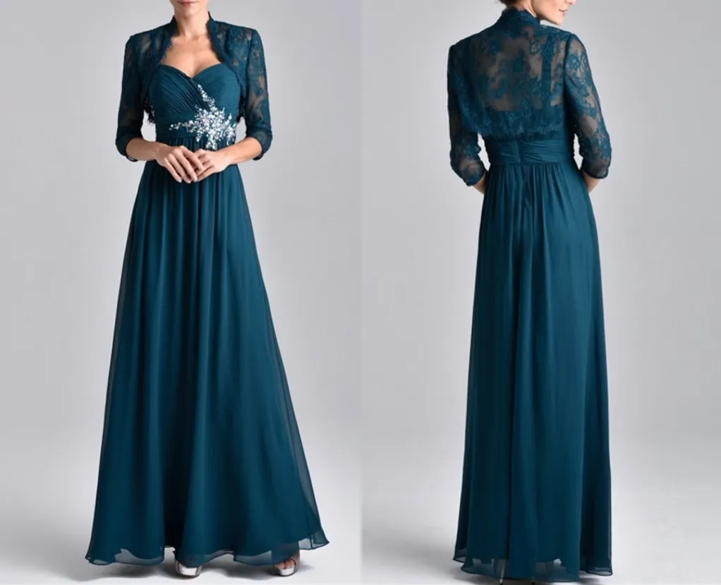 Nuevos Vestidos De Madre: Elegante Gasa De Encaje De Encaje De 88