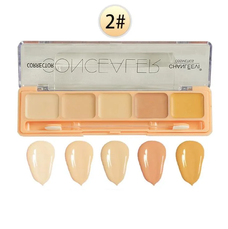 Nouvelle Arrivée Base 5 couleur Contour Correcteur Maquillage Hydratant Fondation Correcteur Couverture Peau Crème Visage Maquiagem