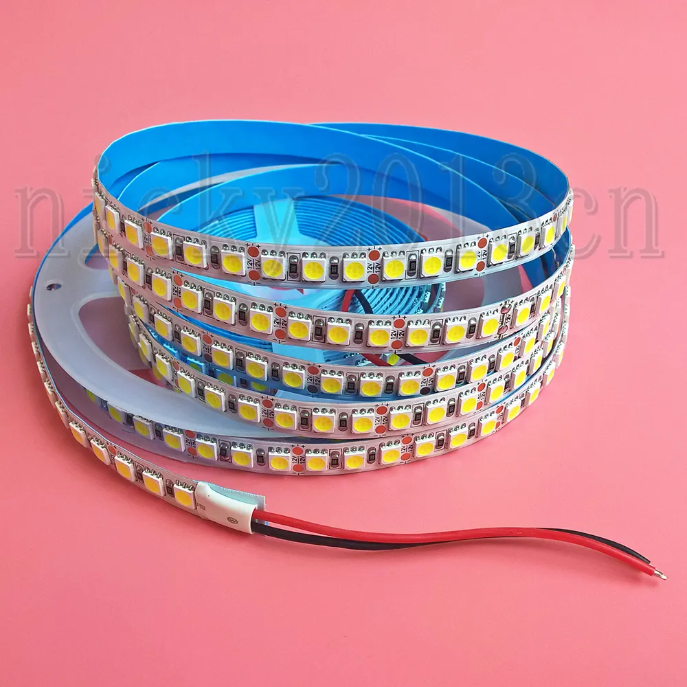 Super Bright 12v 5050 LED Strip Licht Flexibele Top Touw Lint Hoge Dichtheid 120LED's / M Single Row Non Waterproof Indoor For Cabinet Kitchen