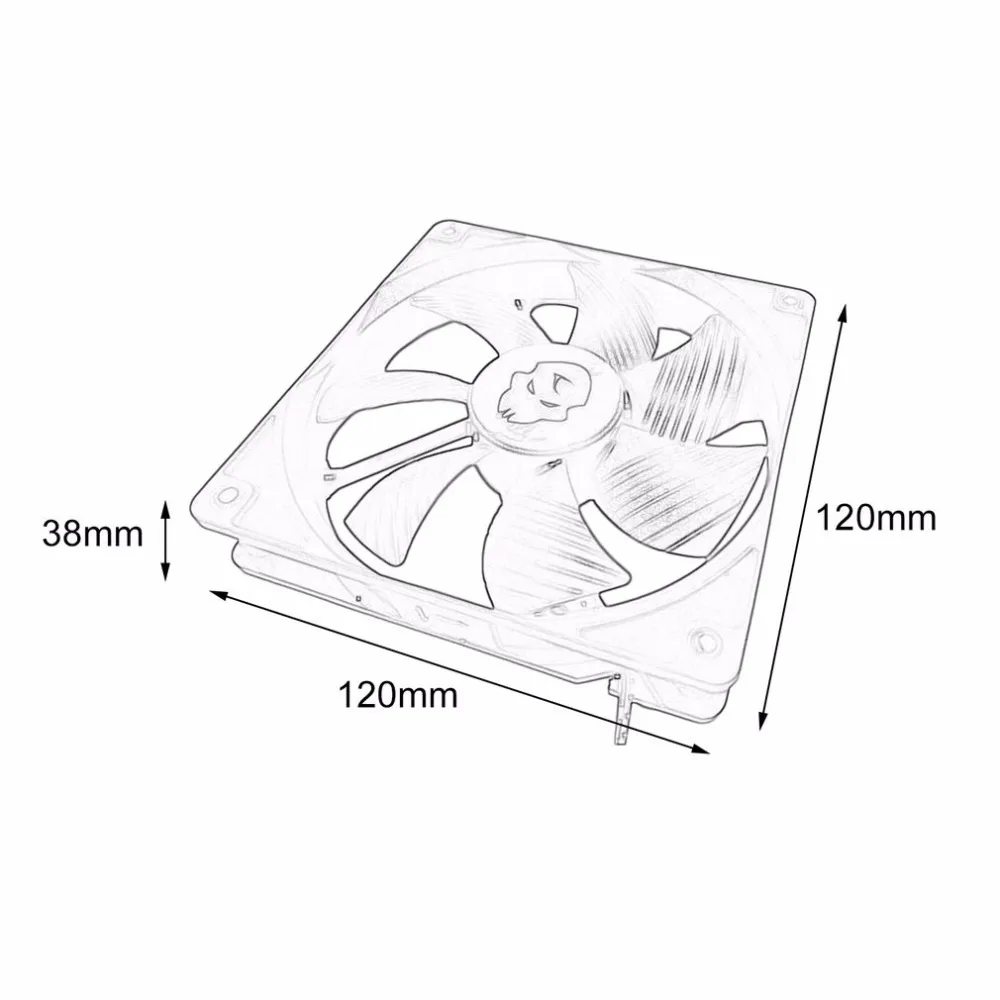 3000PRM 4 Pin 12V DC Computer Case Cooling Screwfix Fan With 120x120mm Compuer Screwfix Fan