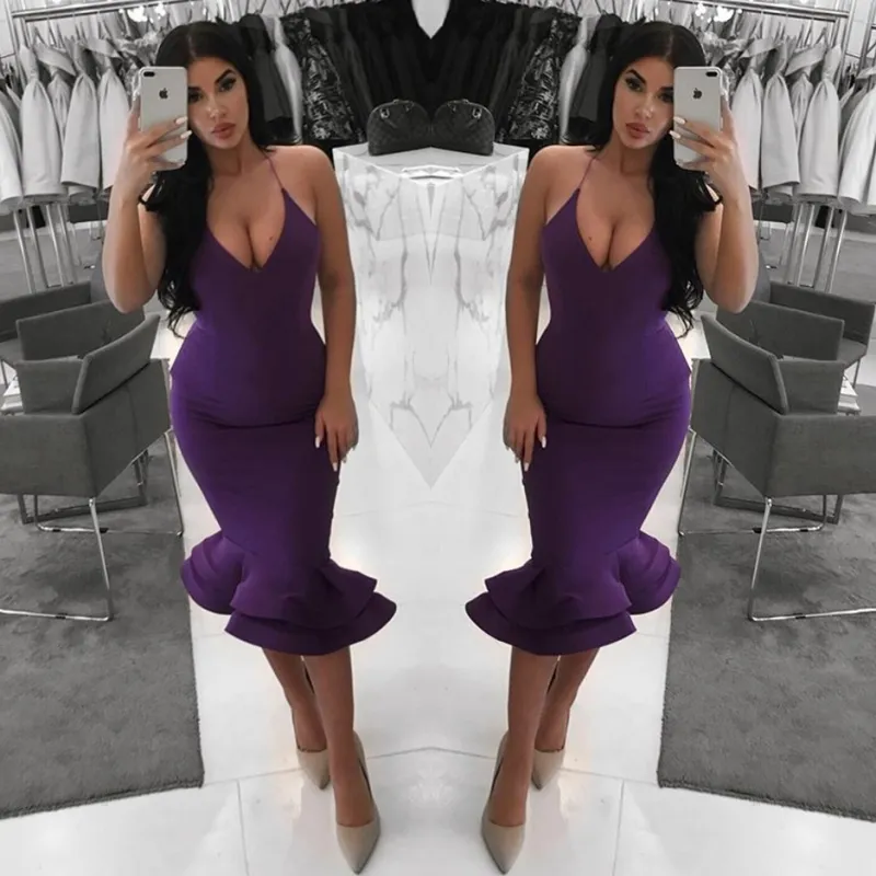 Prom Dresses Eggplant Evening Gown Cocktail Party Dress.Elegant