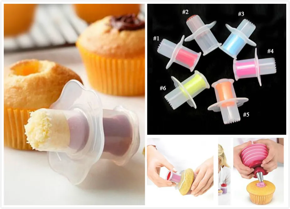 Creativo fai-da-te Torta Muffin Cupcake Filler Nucleo Snack Cottura Decorazione Stampo Strumento per decorare la pasticceria Crea Sandwich Hole Filler