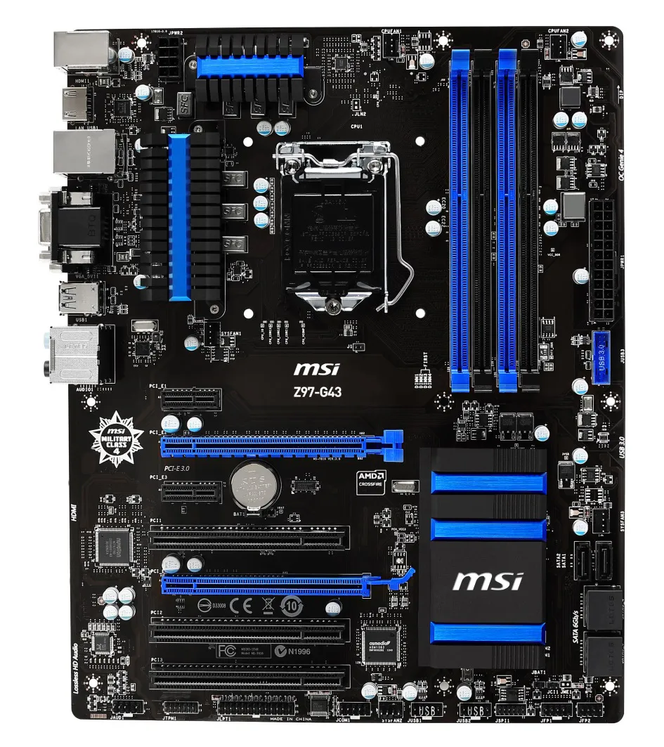 For MSI Z97 G43 Desktop Motherboard Intel Z97 Chipset LGA 1150/Socket