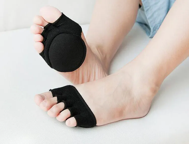 Protezione le dita dei piedi da donna protezione mezza o intera le stagioni calzini traspiranti copertura protettiva dita imbottite in gel di silicone nero kaki6192781