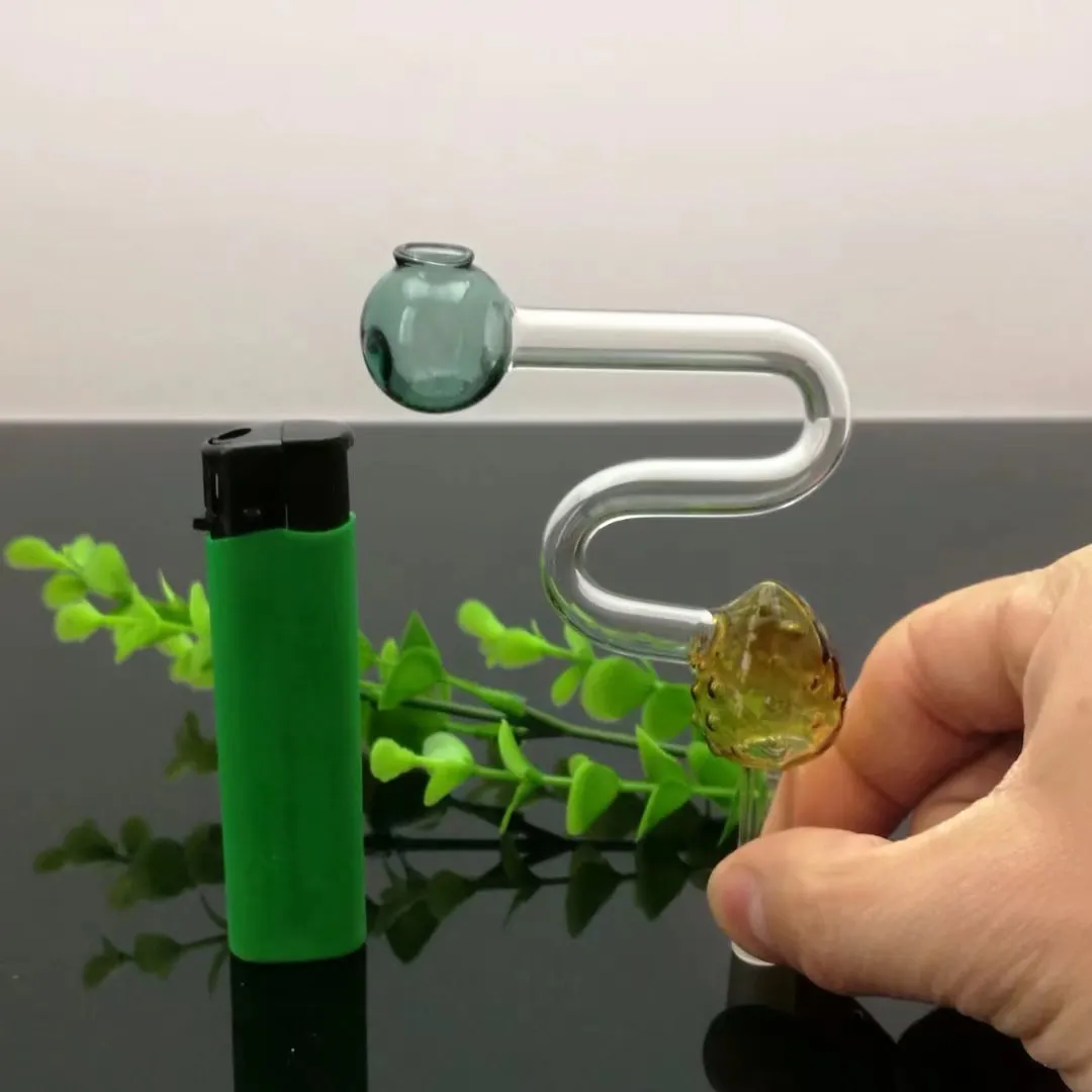 Morango colorido curvado panela por atacado vidro bongs bongs de óleo tubulações de água tubos de tubos de petróleo fumar