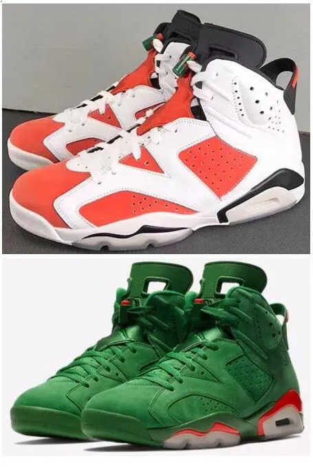 Better Quality Gatorade Orange Basketball Shoes Men Gatorade Green Suede Sneakers With Shoes Box