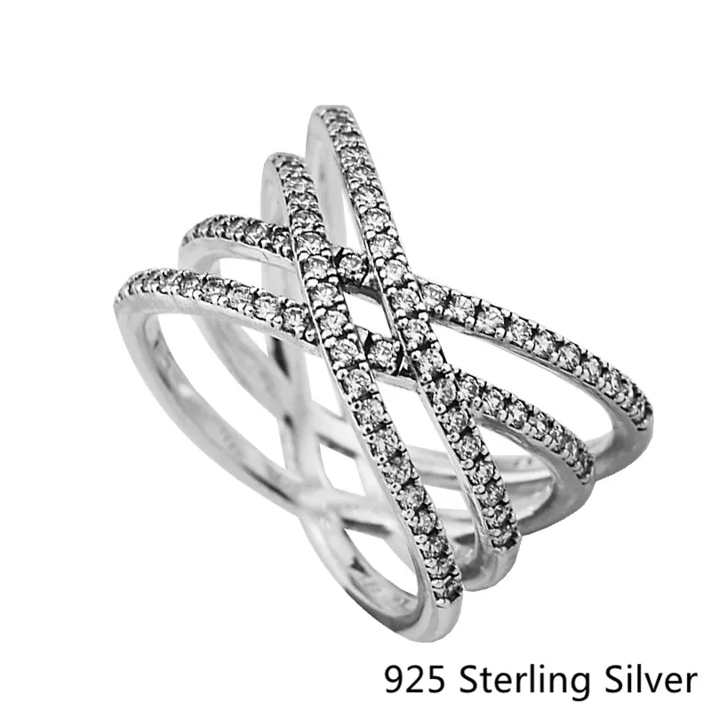 Anelli compatibili con gioielli Pandora Linee cosmiche anello anello in argento per le donne originali 100% 925 sterling sterling anello gioielli