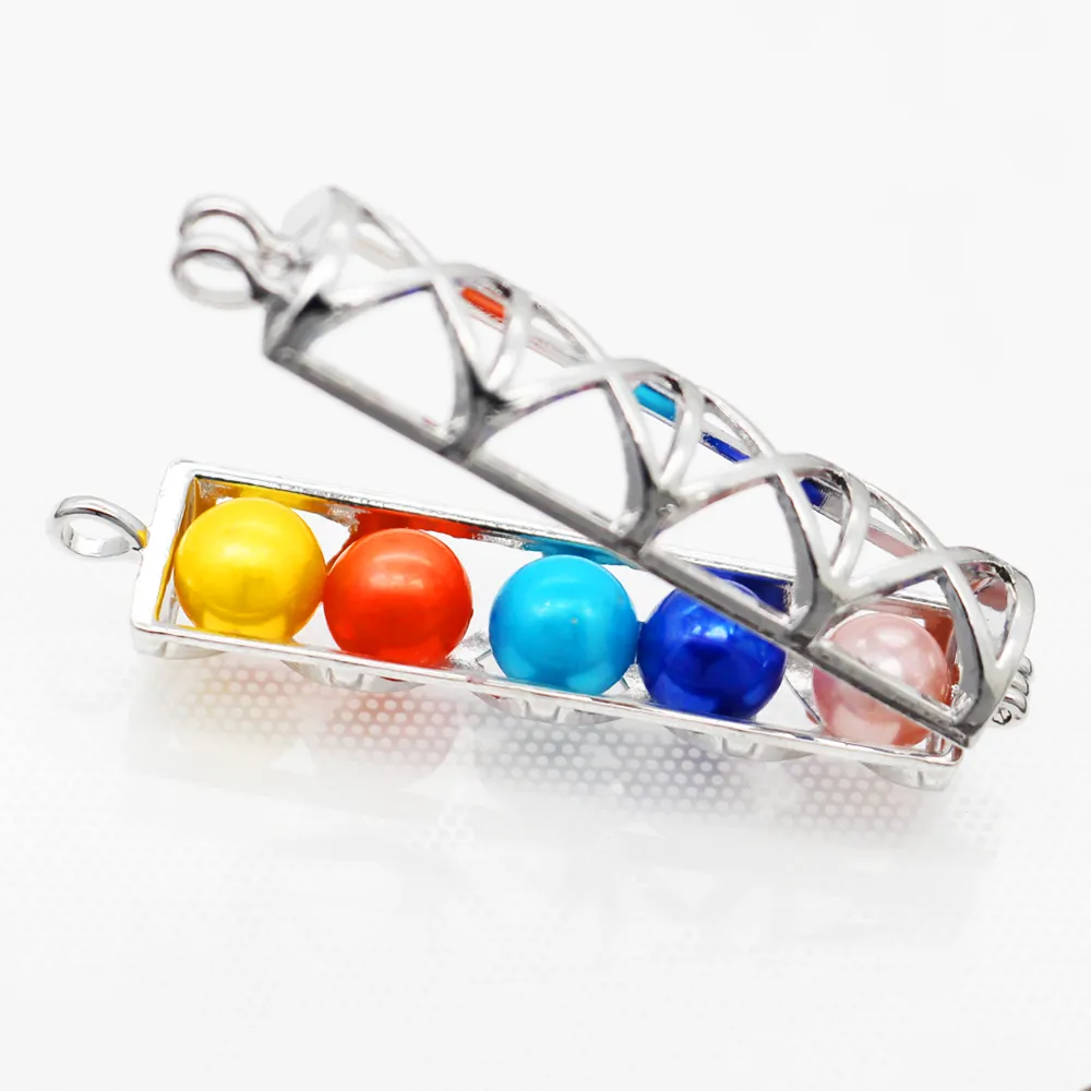 2018 dernier collier pendentif cage de perles creuses au design créatif, ajoutez des perles plus belles (livraison gratuite, perles à acheter séparément)