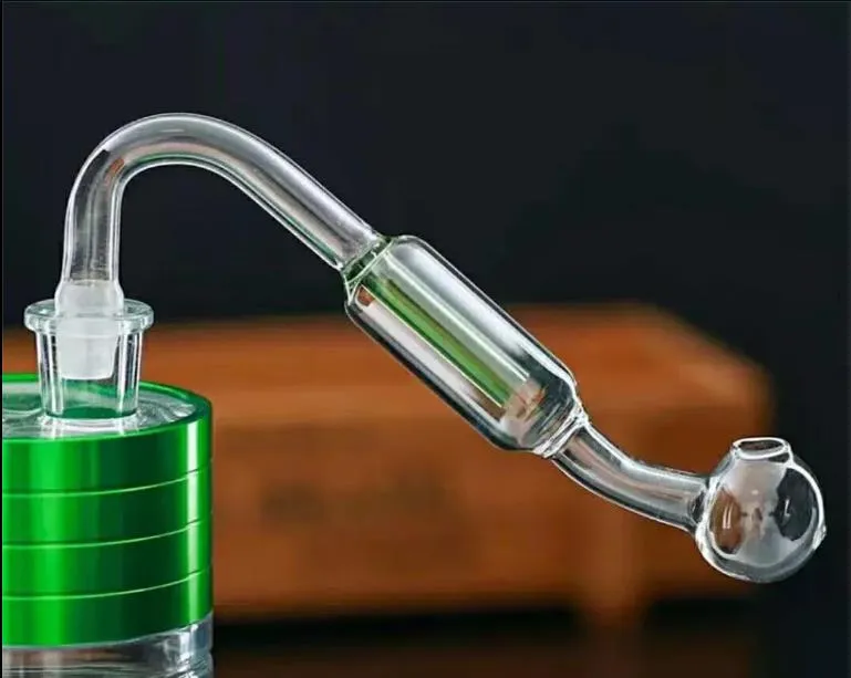 Nuovo pannello in vetro a doppio filtro Bong in vetro all'ingrosso Bruciatore a nafta Tubi per l'acqua in vetro Impianti petroliferi senza fumo