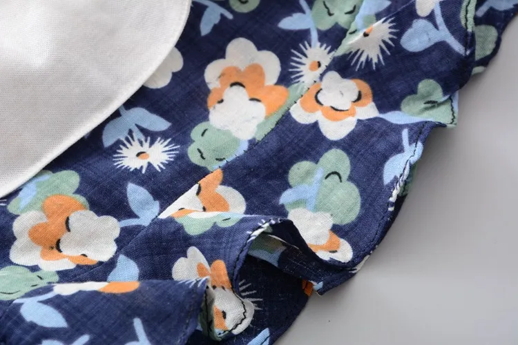 Nya Girs Kids kläder 100% bomull ärmlös Ruffles flicka set med hatt kausal sommar tjej t-shirt + blomma korta barn kläder uppsättningar