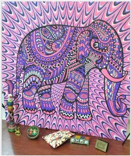 150130cm Tapestries 2018 summer Bohemian Mandala Beach Towel blanket folkcustom Yoga Mat Elephant print Shawl Bath Towel 40 colo4415663
