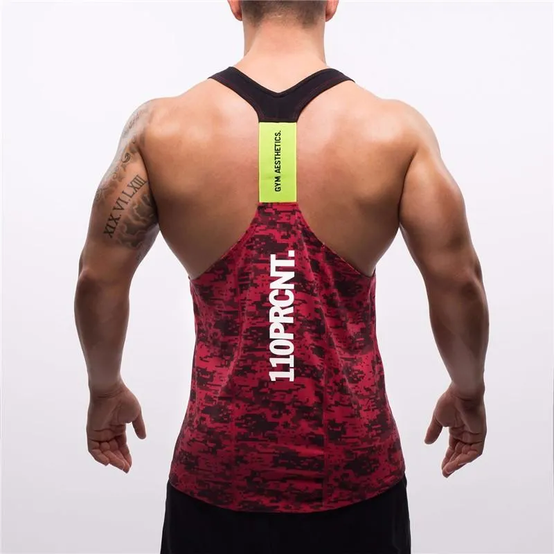 2018 Varumärke Kläder Mens Tank Toppar Stringer Bodybuilding Fitness Absorb Svett Andas fritt Män Tankar Kläder Singlets