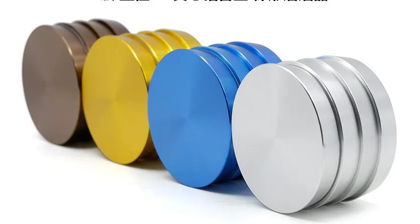 Der neue Durchmesser des 63-mm-Zigarettenanzünder-40-mm-Aluminium-Trapez-Mahlwerks in reiner Farbe