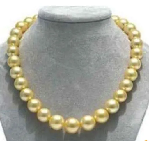 Mers du Sud naturelles Collier en or Pearl magnifique 17inch 14k fermoir en or