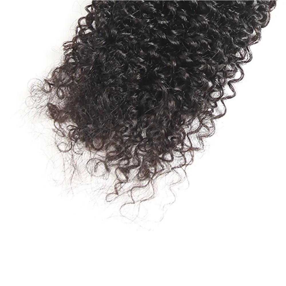 ブラジルのカーリーバージンヘア3/ブラジルの巻き毛織り人間の髪の束ボヘミアンの巻き毛縫います