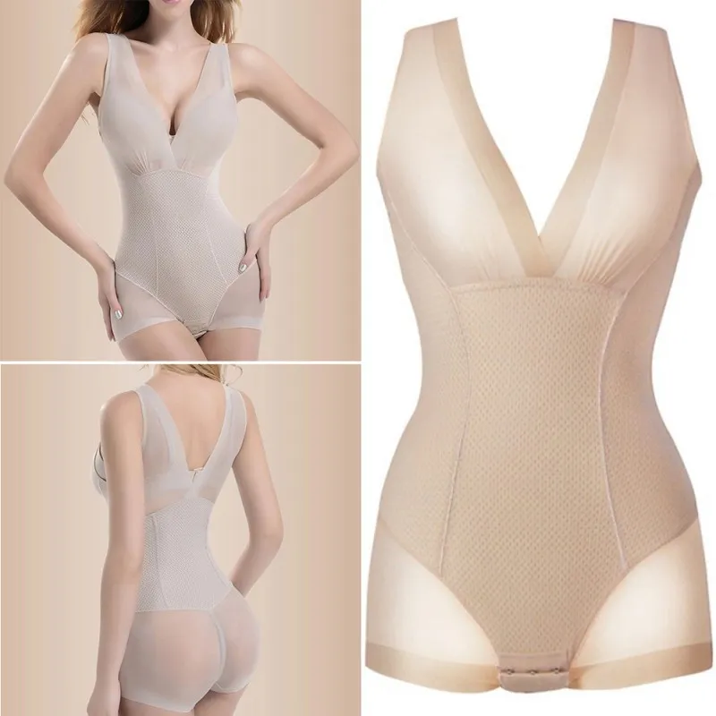 High Quality Lady Slimming Burn Fat Briefs Shapewear Tummy Slim Bodysuit Full Body Shaper 