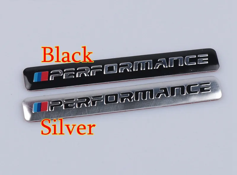Nyaste bildekoration Prestanda Motorsport Aluminium klistermärken Dekaler för BMW E34 E36 E39 E53 E60 E90 x1 ​​x3 x5 x6 3 5 7 Serie Silver Black