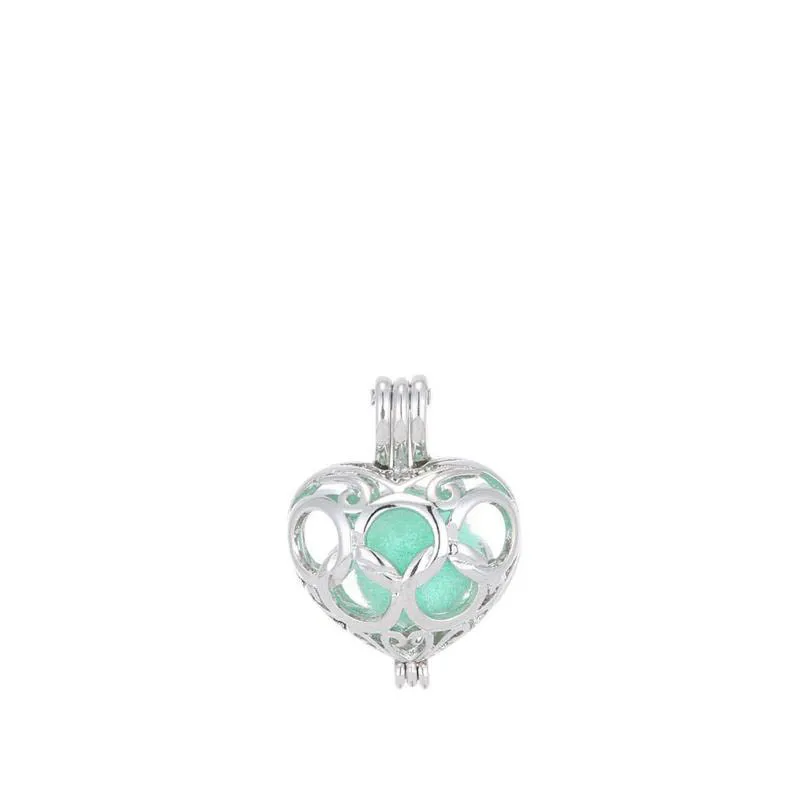 Pendentif cage en perles plaqué argent - Ajoutez vos propres perles, pierres de lave, huiles essentielles de parfum Diffuseur de parfum Charms Médaillon Pendentif aromathérapie