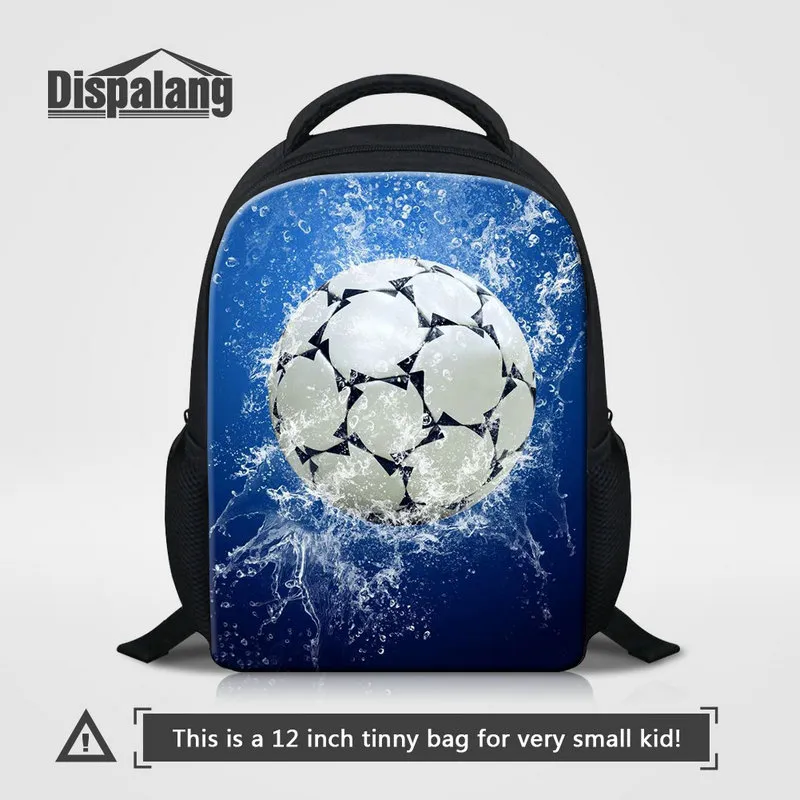 Mini storlek barn ryggsäck för dagis cool basketboll fotbollsutskrift skolväskor för pojkar barn mode fotboll mönster bookbag pack