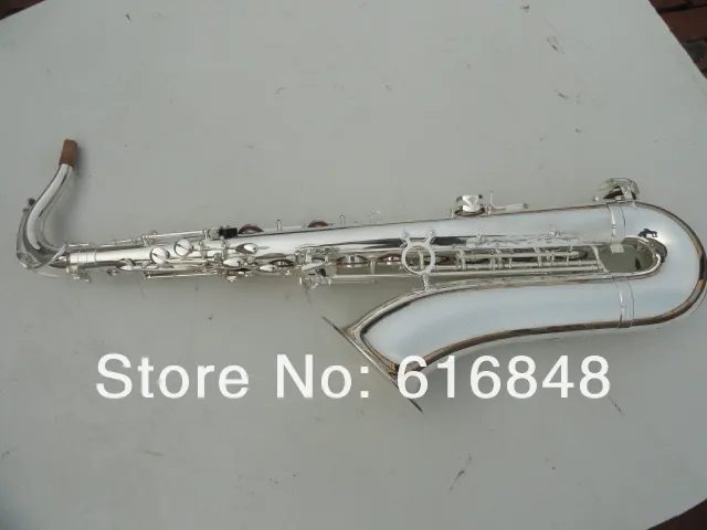 Bb Tune Tenor B-Flat ساكسفون سوزوكي النحاس والفضة مطلي جودة عالية الحفل الموسيقى أداة ساكس أزرار اللؤلؤ مع المعبرة