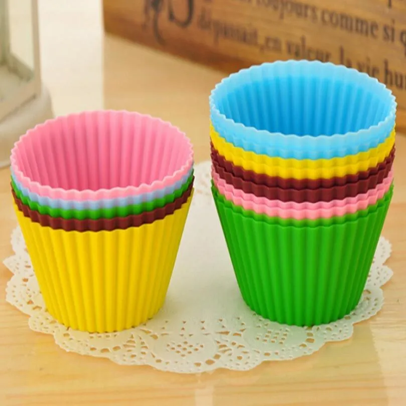 Round Silicone Cake and Cupcake bread mold 7cm Diameter for Jelly Muffin and Baking LX3791
