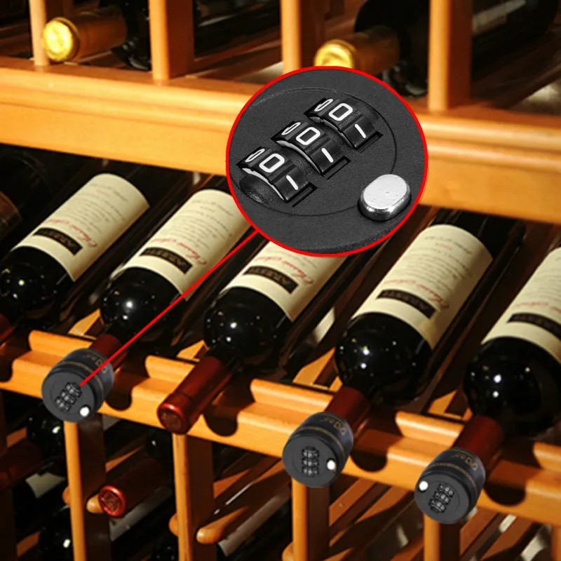 Plastic Bottle Password Lock Combination Lock Wine Stopper Vacuüm Plug Apparaat Fechadura Picks Candados Professionele Sloten