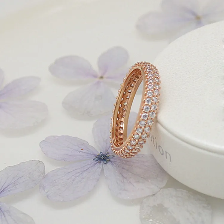 100% 925 sterling silber ringe mit kubikzircon original box für pandora fashion ring für valentinstag rose gold hochzeit ring frauen