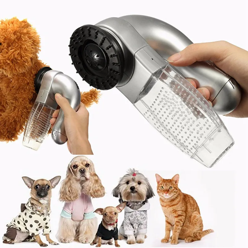 Electric Pet Cat Dog Vakuum Fur Cleaner Hår Remover Valp Vac Fur Trimmer Grooming Tool Pet Cat Dog Skönhet Tillbehör