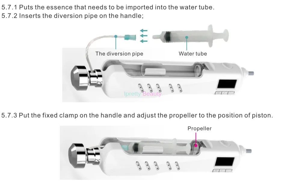 Magic Plus CO2 Oxygen RF avec ultrasons pour le visage Pistolet pulvérisateur à eau Hydra 7 en 1 Machine de luminothérapie à ultrasons RF à 4 polaires Marteau chaud et froid Resserrement de la peau