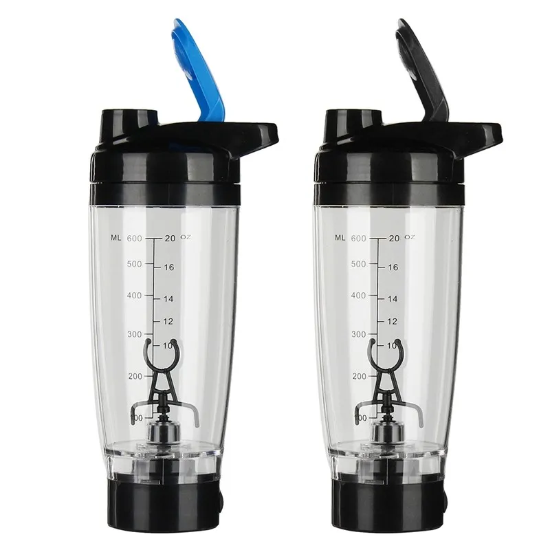 600ml Shaker Cup Bottle Auto Mixing Coffee Cup Cyclone Lazy Self Stirring Mug Electric Protein Shaker Blender Mixer Fitness Bottle