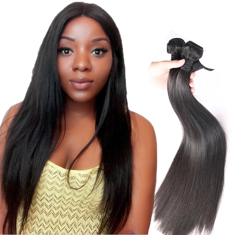 8A Mink Hair Extensions WEFTS Onverwerkte Braziliaanse Menselijk Haar Zijdeachtig Straight Haar Weave Bundels 8-30 BINK NATUURLIJKE KLEUR VOOR DAMES