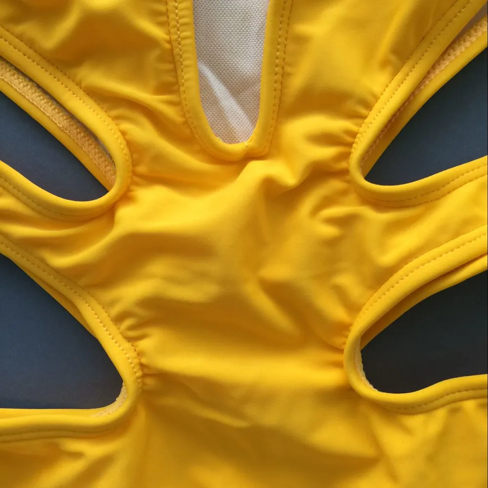Bxxnxx - BXXNXX Halter Cut Out Swimsuit Yellow Monokini Padded One Piece Bathing  Suit Women Swimwear Turtleneck Swimsuits From 14,99 â‚¬ | DHgate