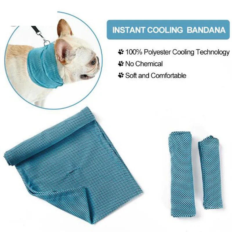 Bandana de serviette de refroidissement de glace pour l'écharpe de chat de chien de compagnie