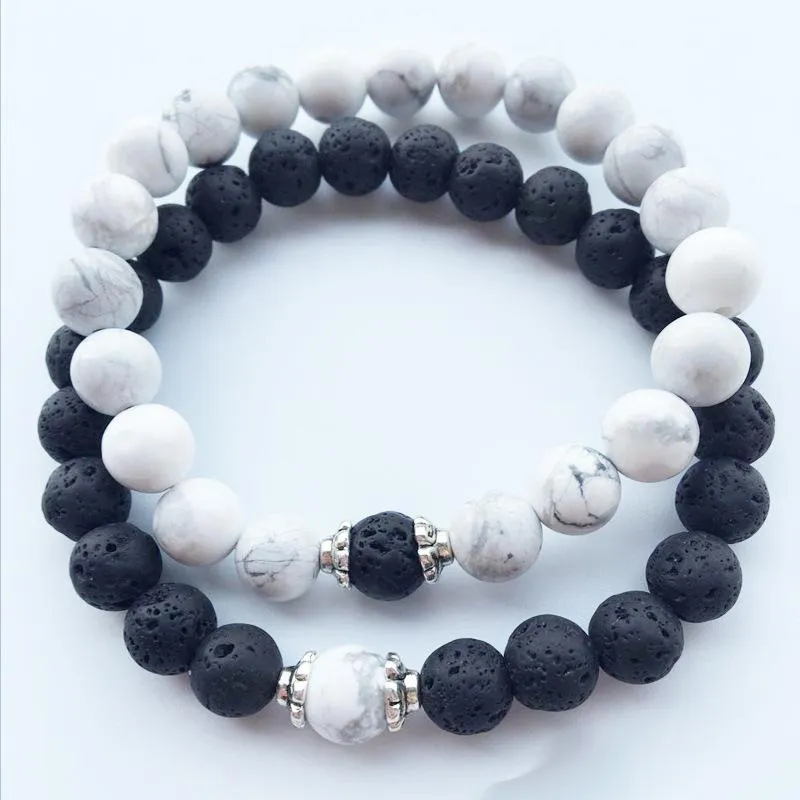 Nouvelle mode pierre naturelle forme ronde perles lave chakra guérison perles bracelets porte-bonheur bijoux amant cadeau livraison gratuite