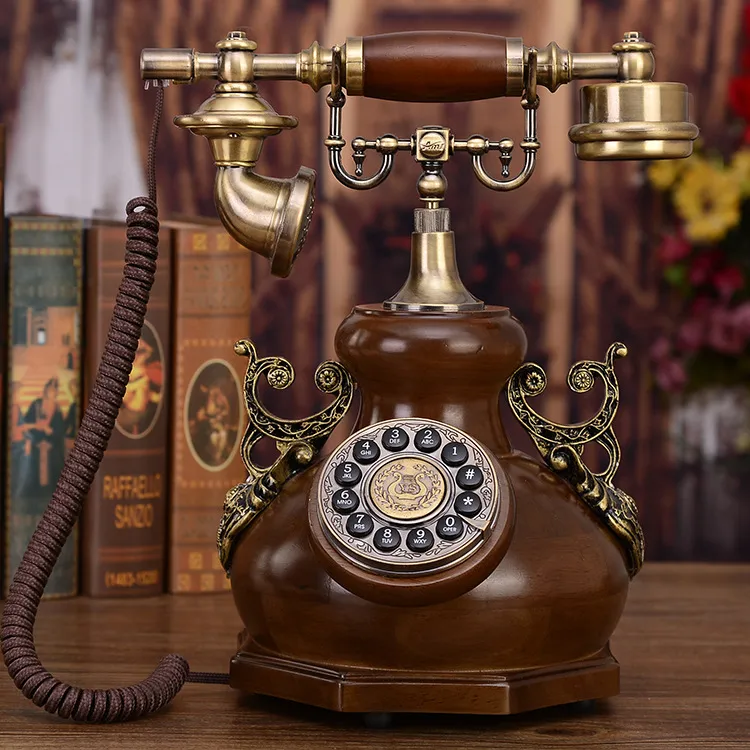 MU YUZHEN Nieuwe massief houten telefoon vaste lijn Europese antieke retro telefoon high-end Amerikaanse klassieke telefoon